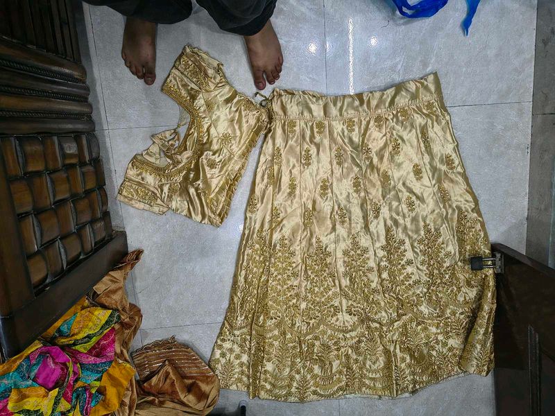 Golden Lehenga Choli Set
