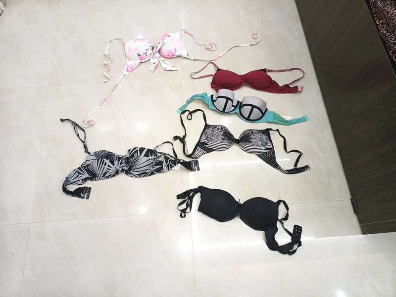 Lot of 5 Bras