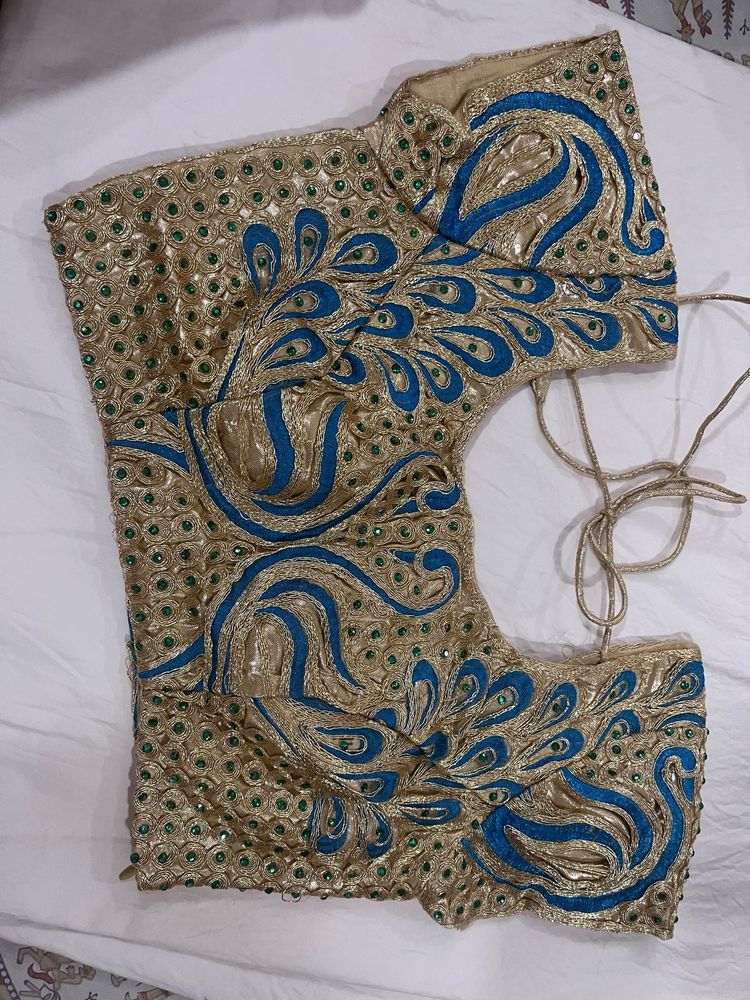 Exquisite Peacock Embroidered Blouse