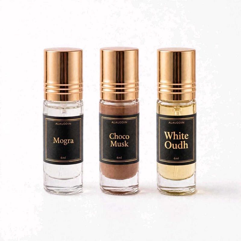 Alauddin Attar Trio - Mogra, Choco Musk, White Oud