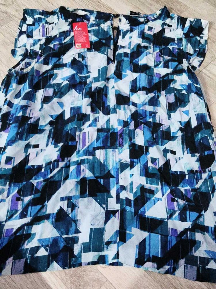 Stylish Geometric Print Tunic Top