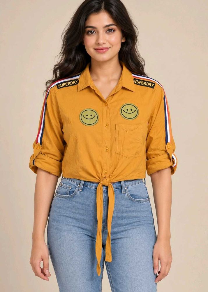 Superdry Smiley Face Tie-Front Shirt