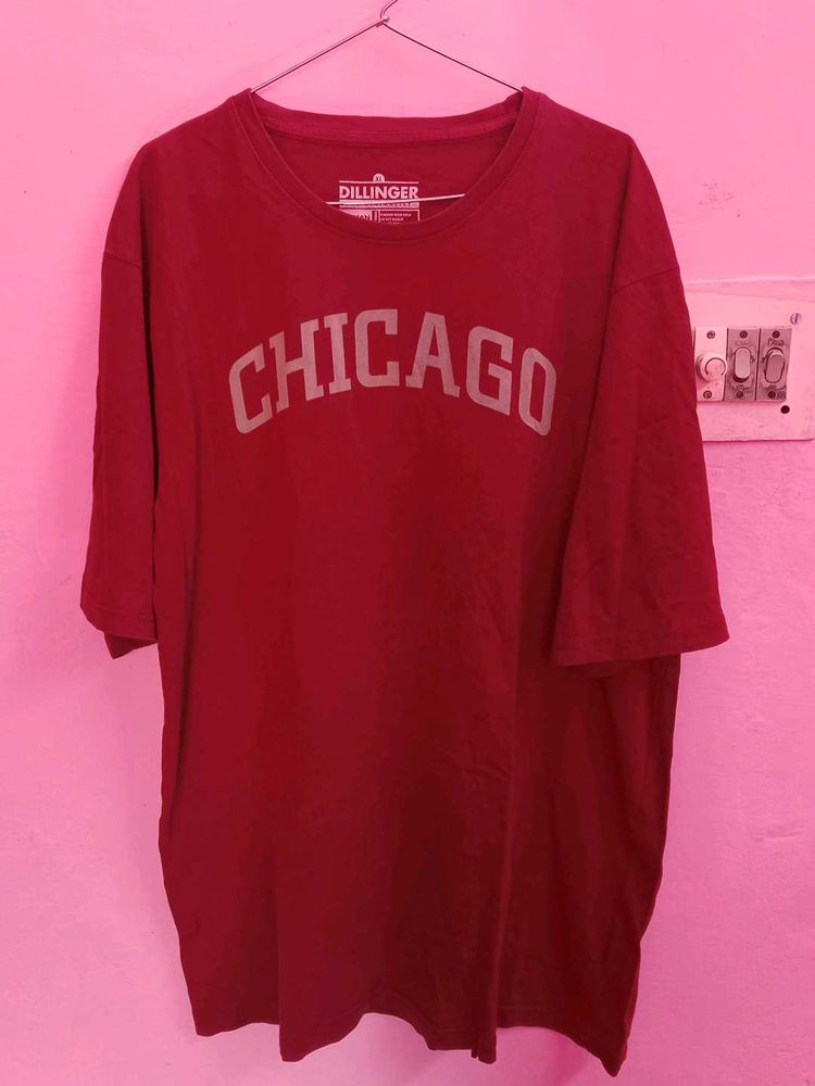 DILLINGER Maroon Oversized Tshirt