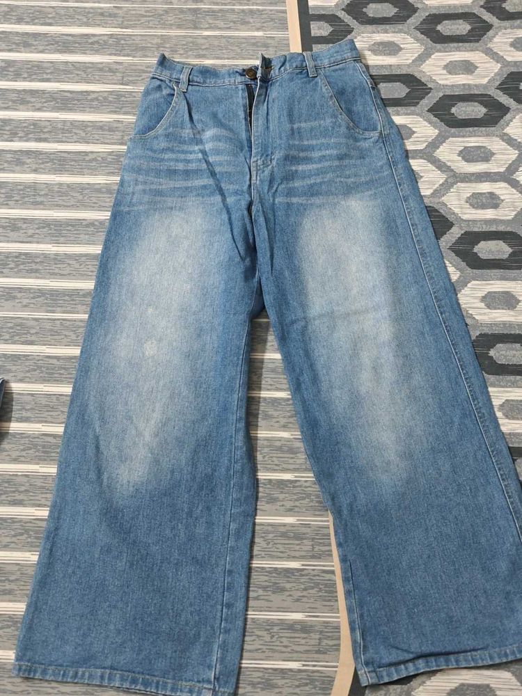 Wide Leg Denim Jeans
