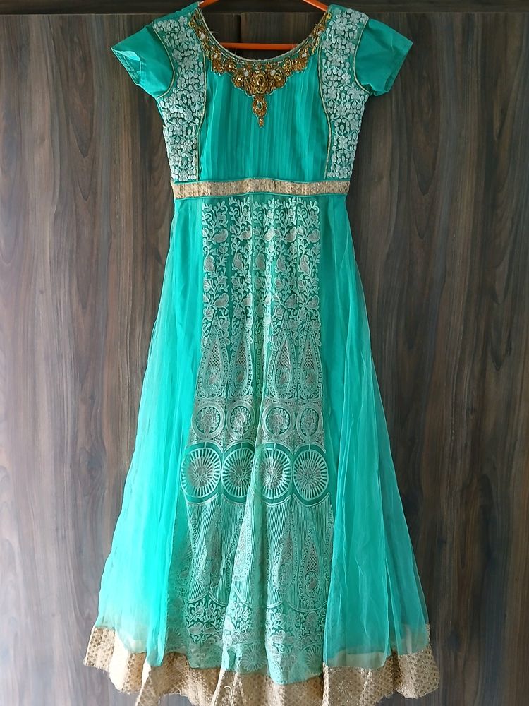 Teal Anarkali Dress