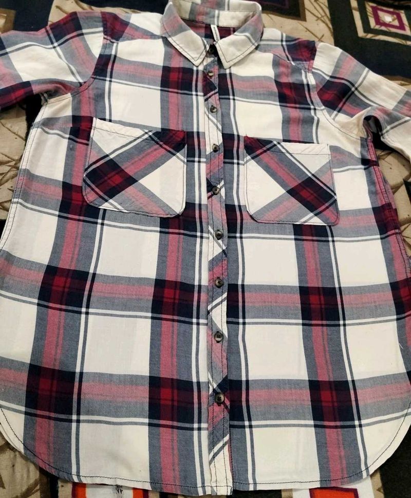 Plaid Button-Down Shirt