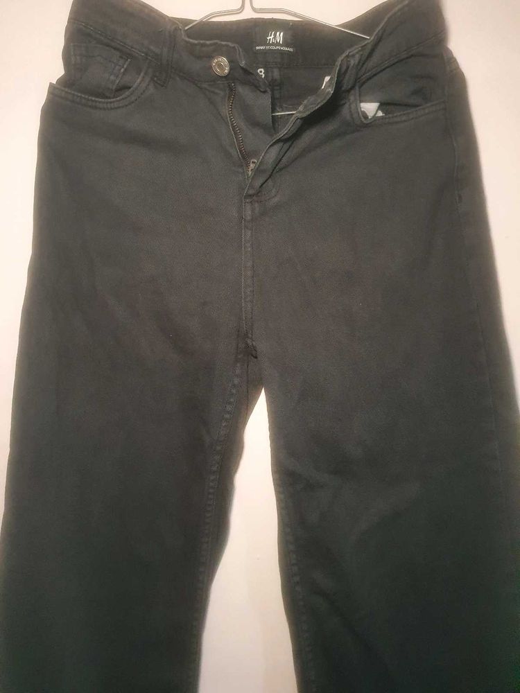H&amp;M Dark Wash Wide-Leg Jeans