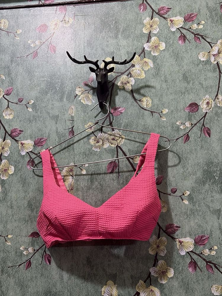 Vibrant Pink Textured Blouse