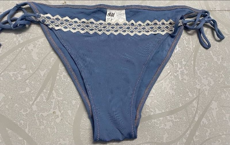 New H&amp;M Blue Bikini Bottom–Size EUR 38 / US 8