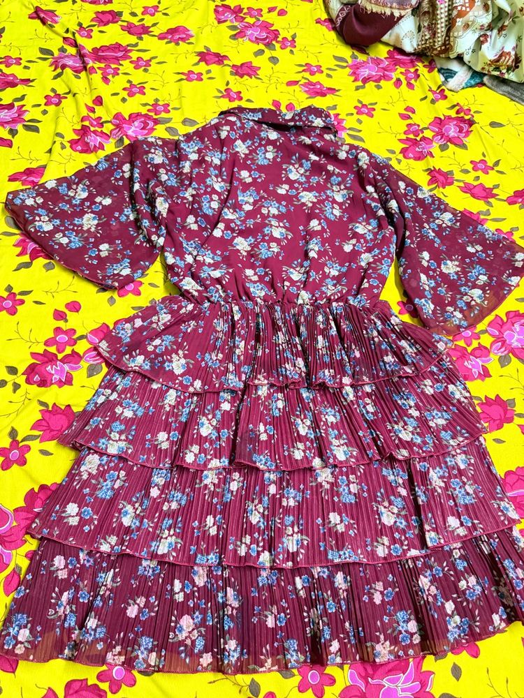 Floral Tiered Mini Dress