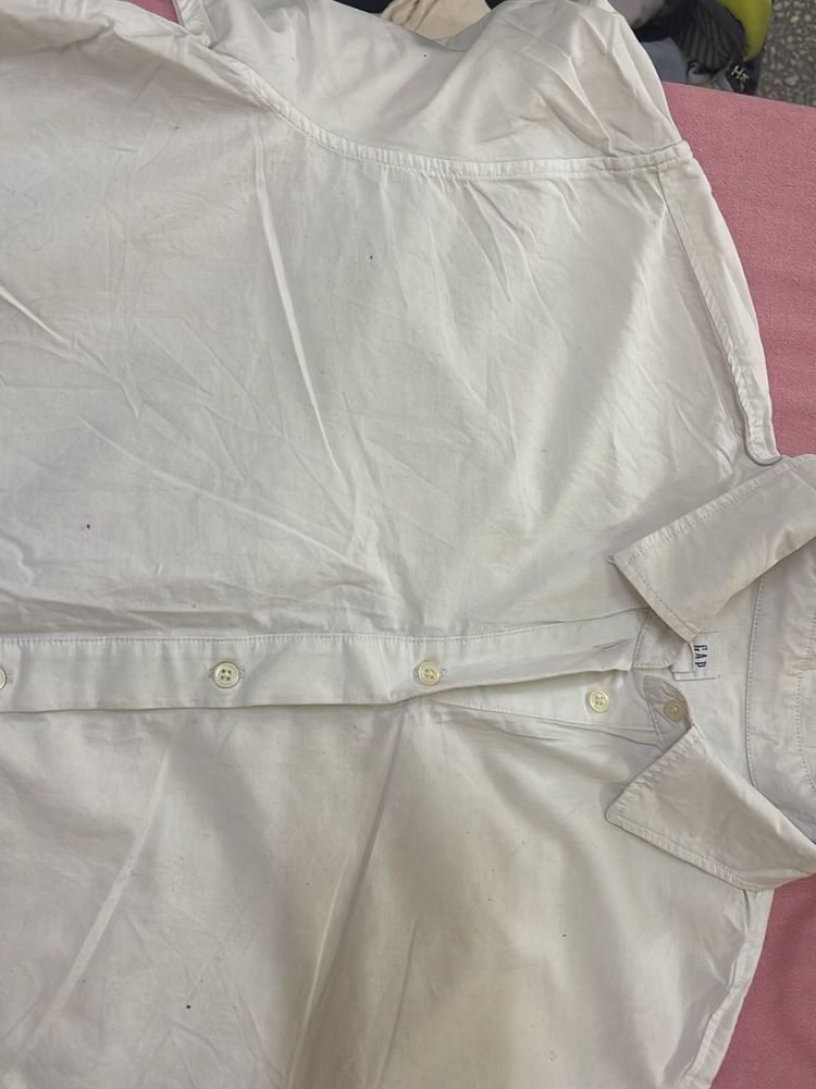 Gap White Button-Up Shirt