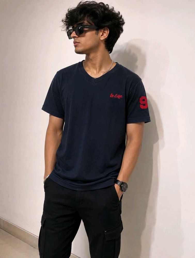 Lee Cooper Men's V-Neck Cotton T-Shirt