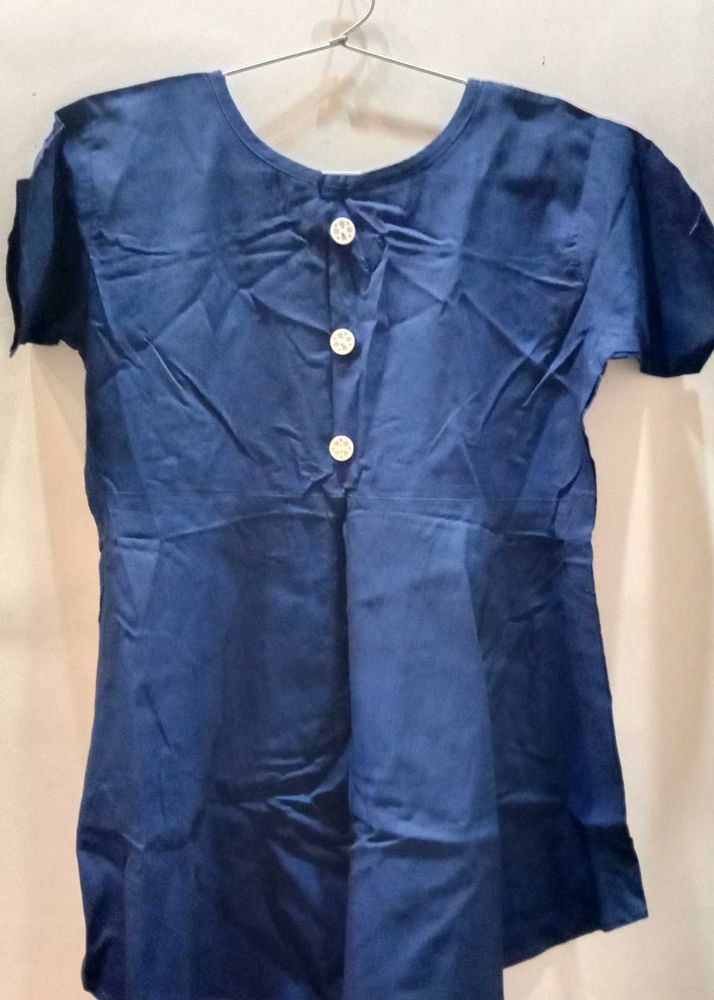 Chic Navy Blue short Kurta Top