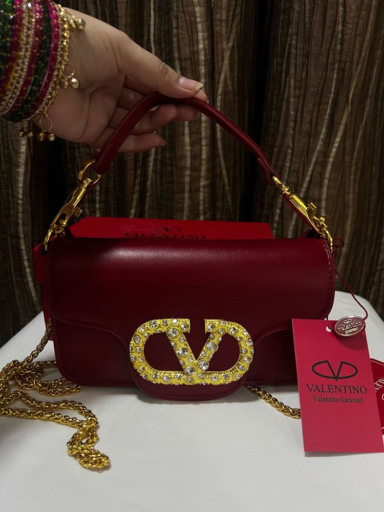 Valentino bag with Rhinestone Logo