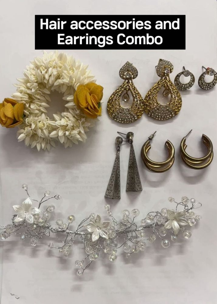 Hair Accessories &amp; Earrings Combo