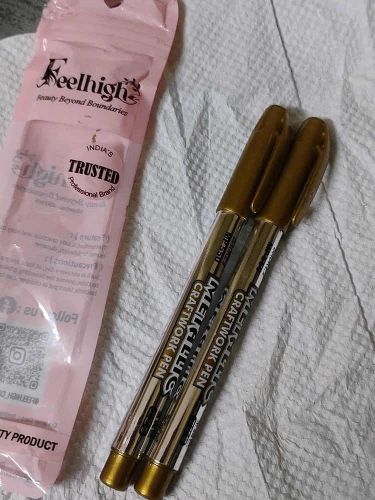 Metalic golden pen mainly used in resin