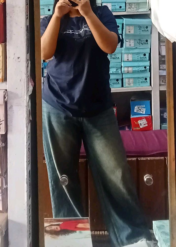 vintage blue baggy jeans