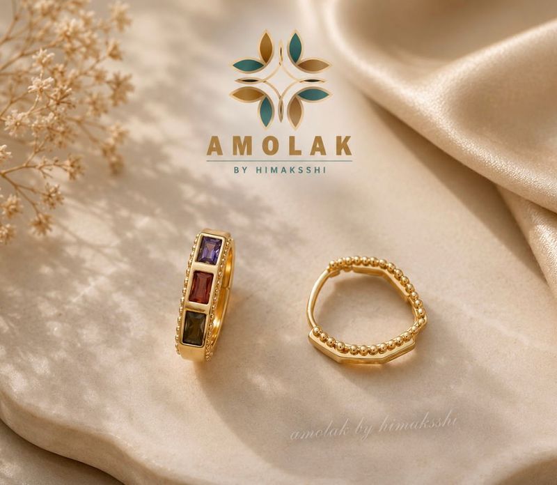 Gold-Plated Statement earrings with Gemstones
