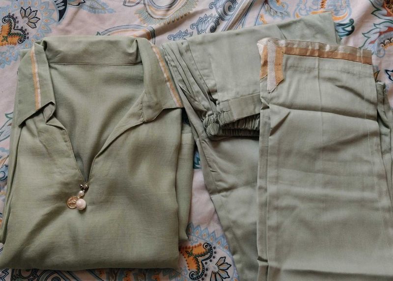 Elegant Sage Green Kurta Set