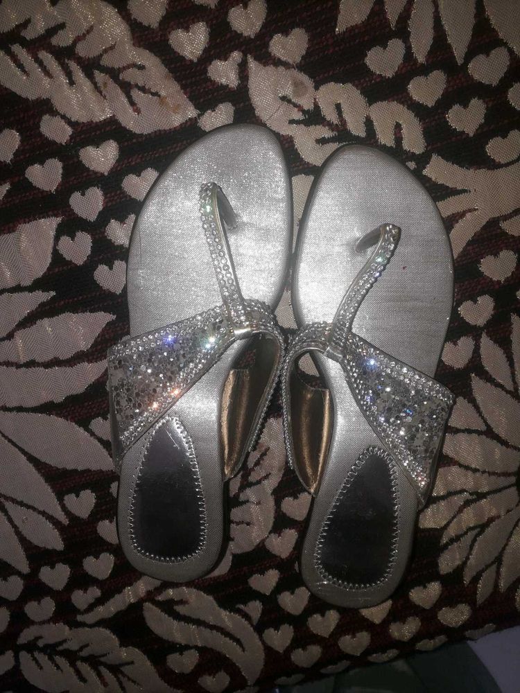 Silver Shimmering sandals