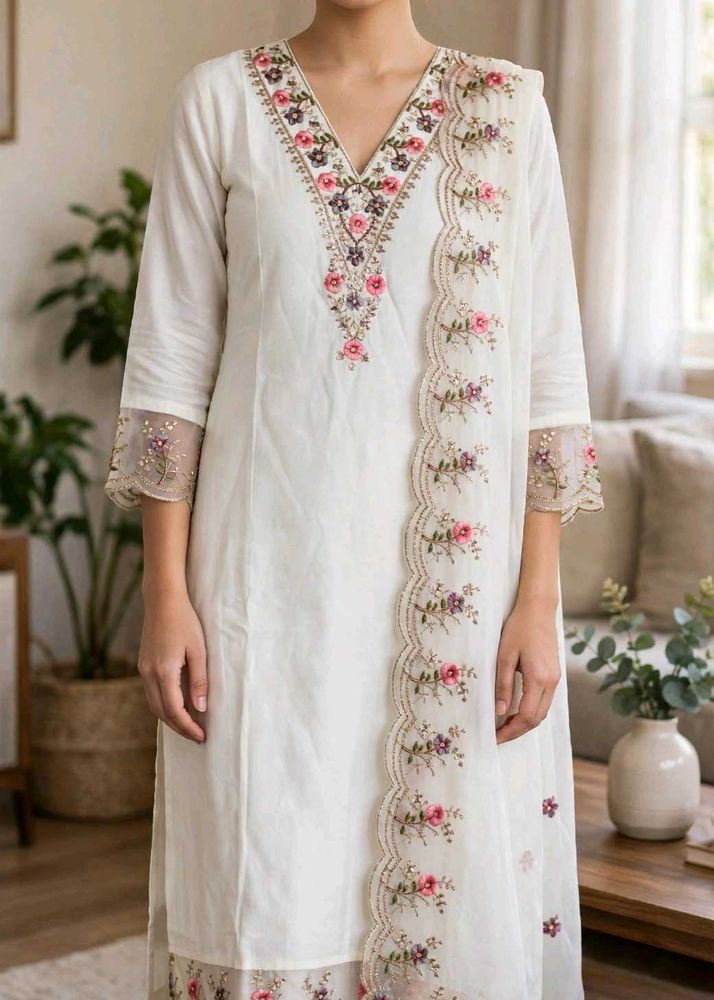 Elegant Embroidered Kurta Set