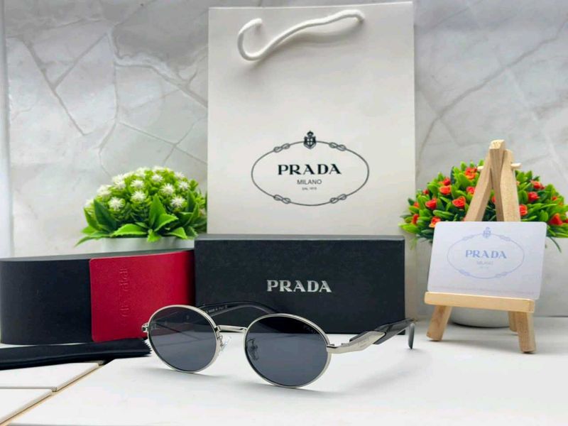Prada Sunglasses - Round Metal Frame