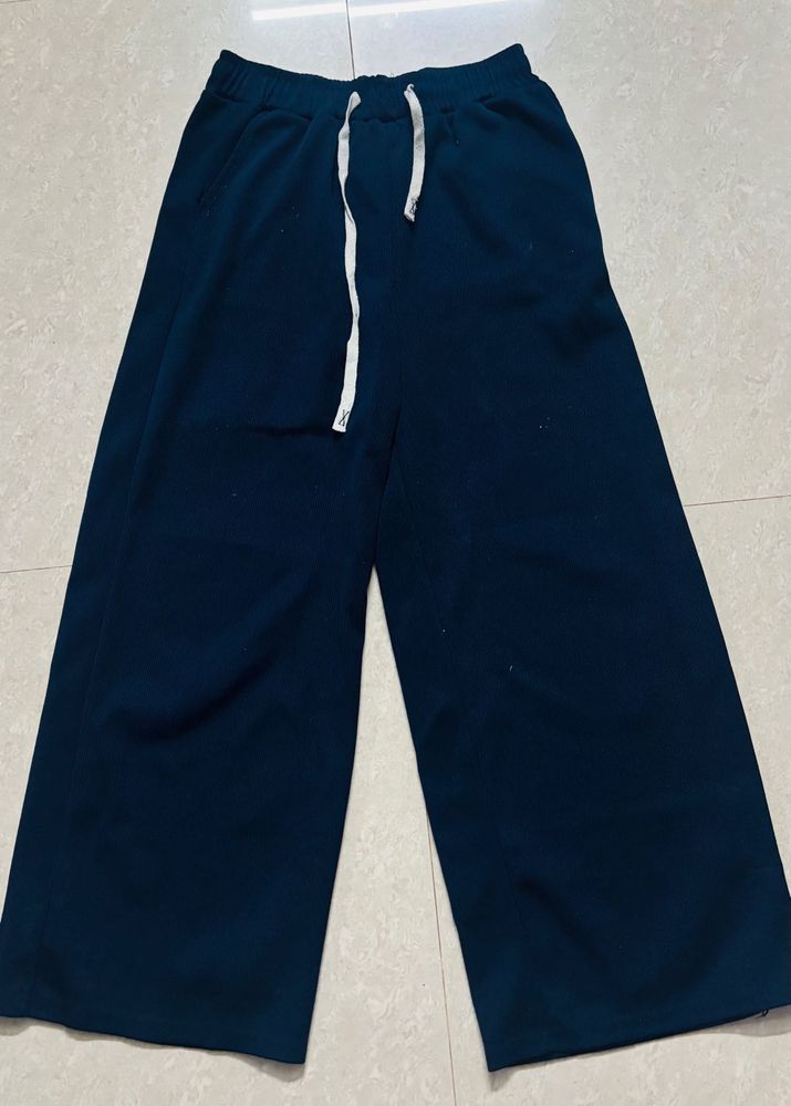 Navy Blue Wide Leg Pants