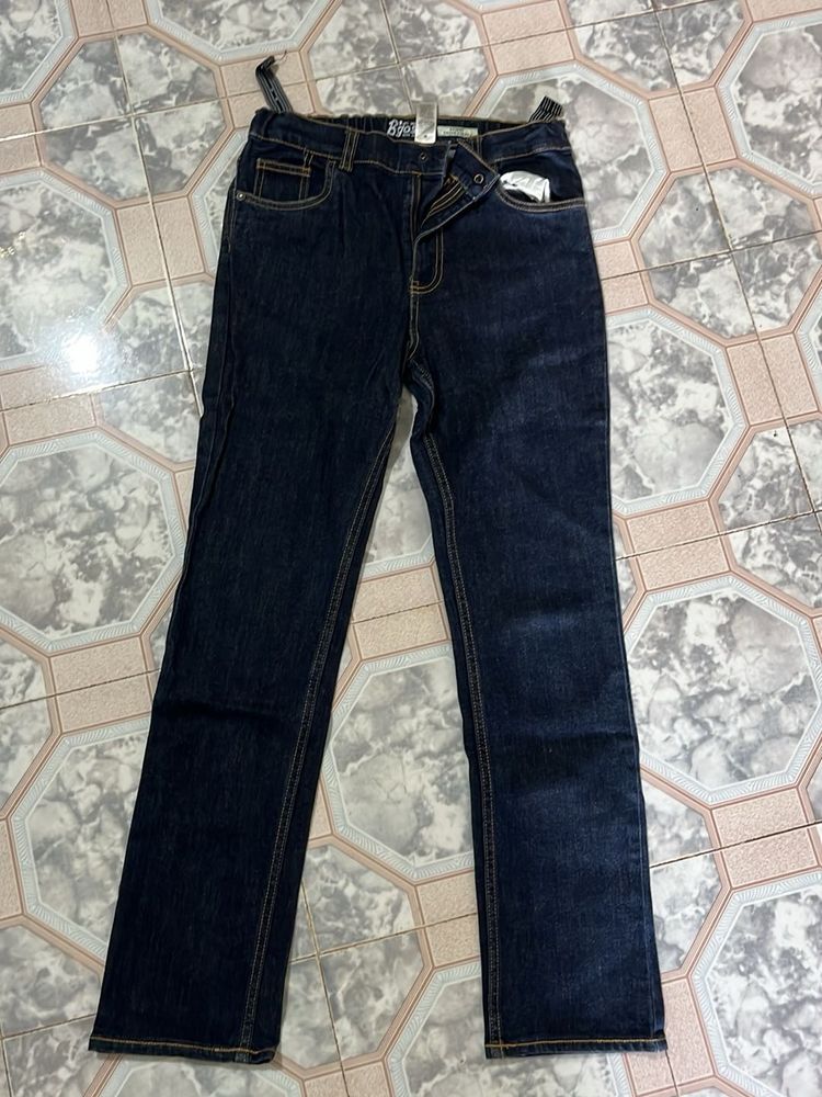 Classic Dark Wash Denim Jeans