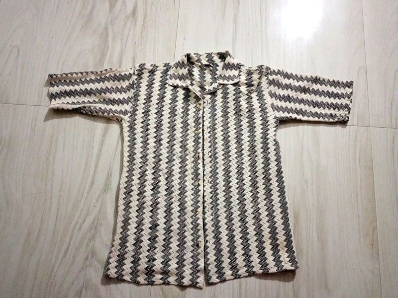 Semi Sheer Casual Shirt