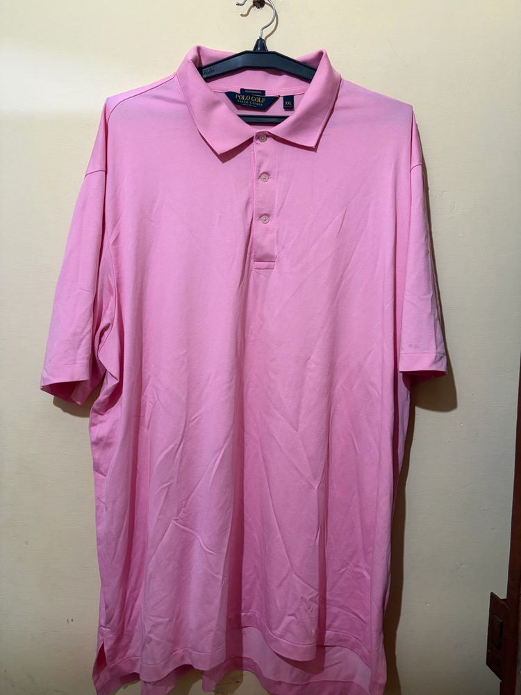 Men's Pink  Ralph Lauren Polo Golf T-Shirt OG