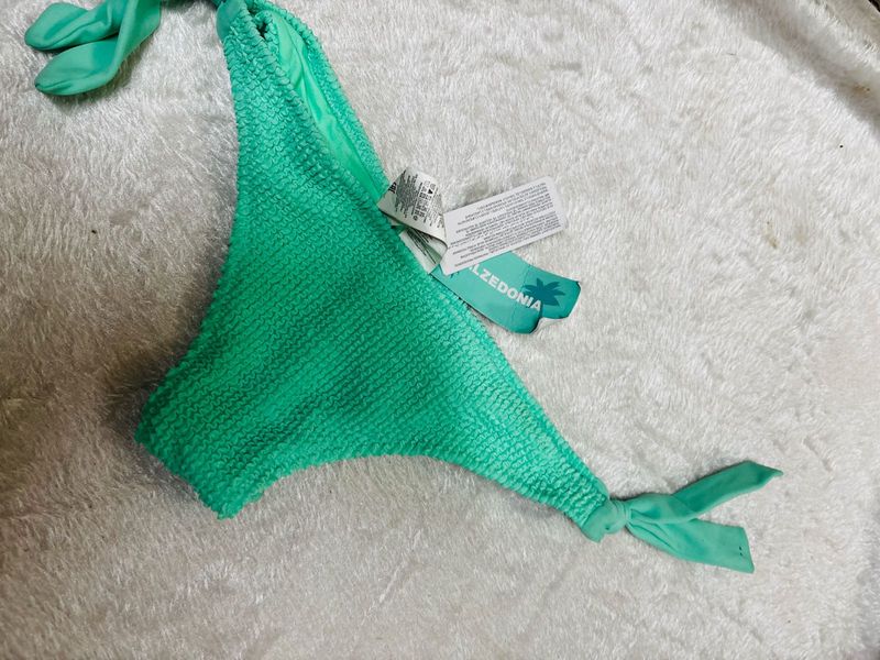 Teal Textured Bikini Bottom