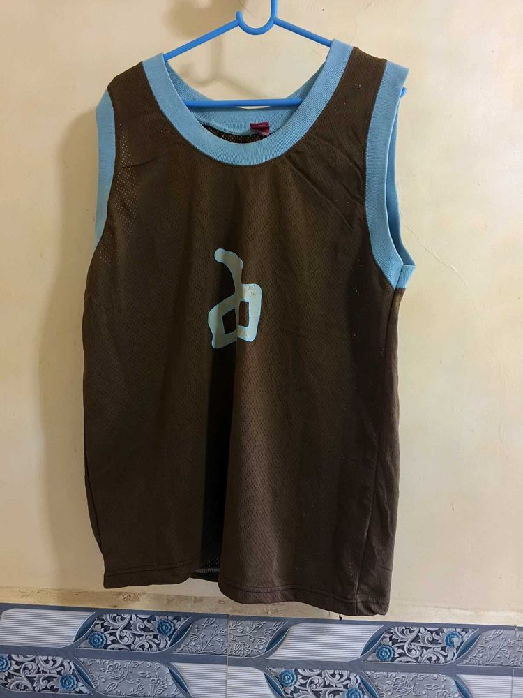 Brown &amp; Blue Tank Top
