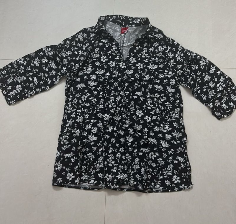 Chic Floral Print Top