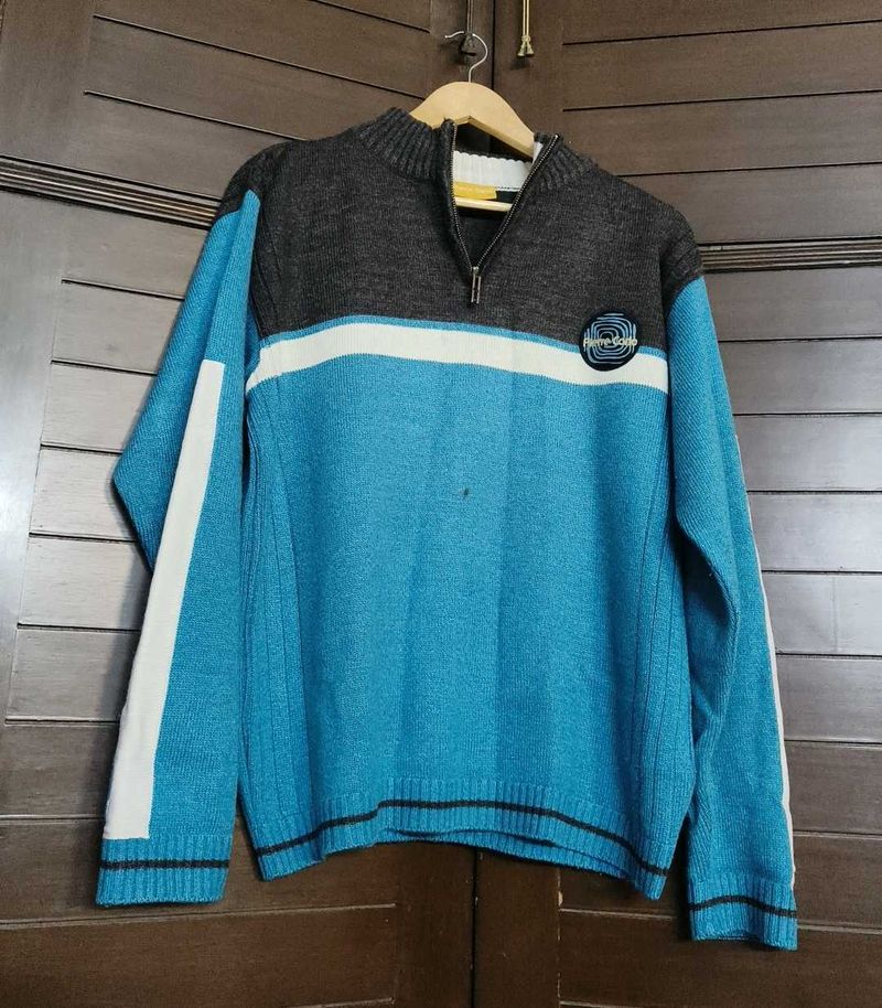 Pierre Carlo Men Cool Striped Zipper Sweater