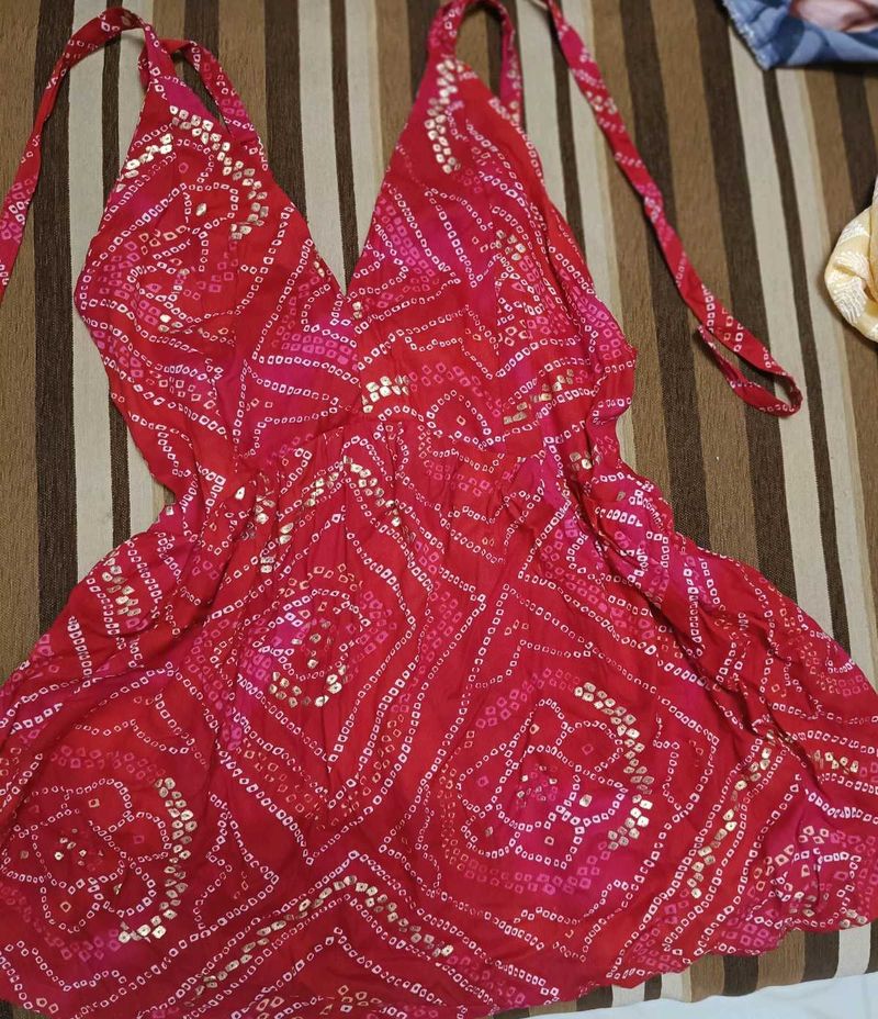 Vibrant Red Ethnic Gown