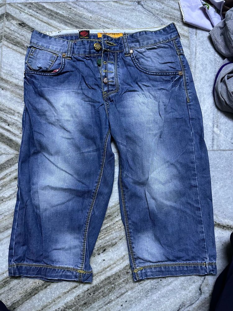 Authentic Dsquared Men's Blue Denim Capris