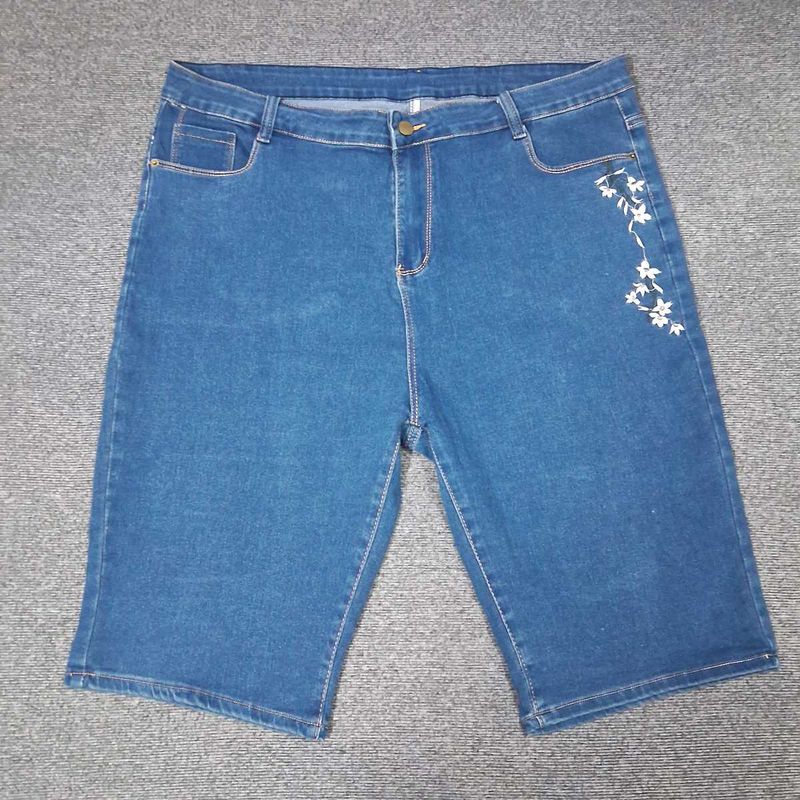 🩳 | Embroidered Denim Bermuda Shorts