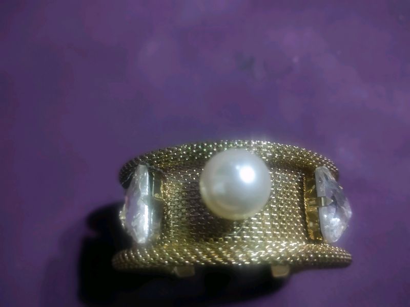 party wear kada in antique golden colour