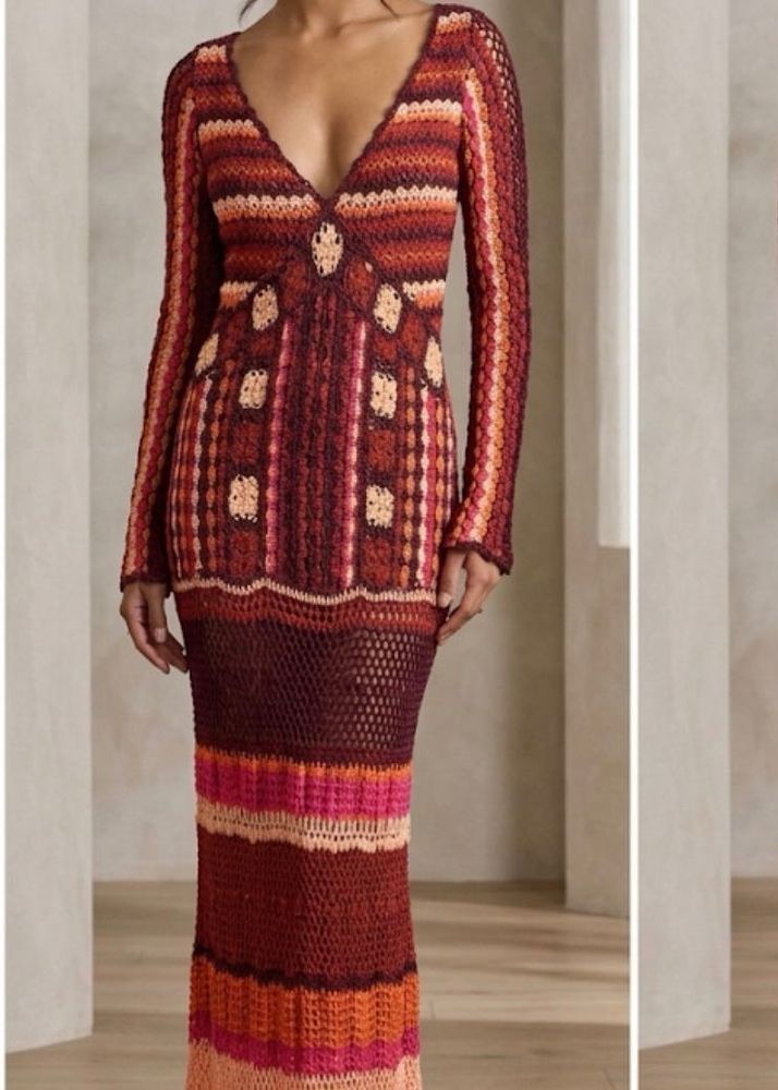 Boho Crochet Maxi Dress