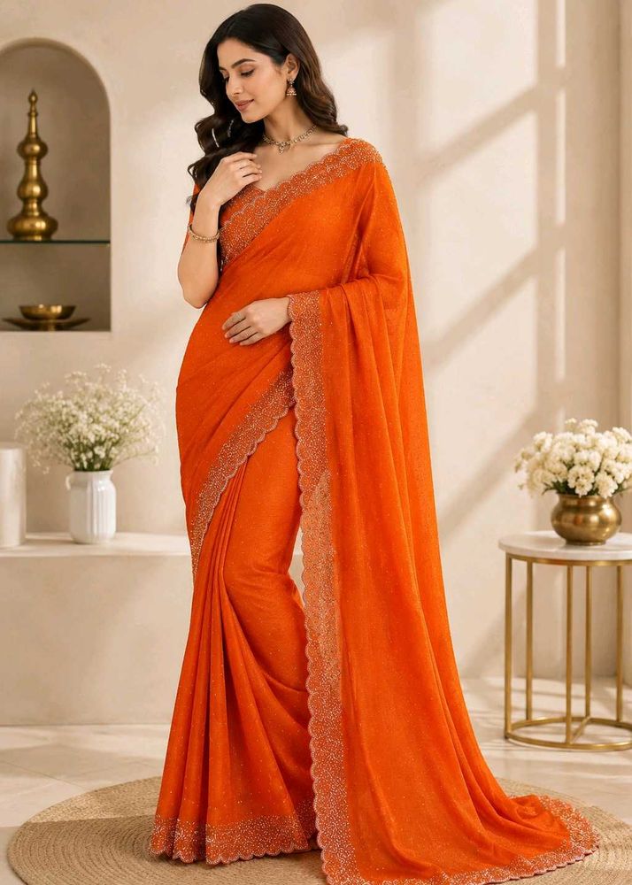 Elegant Sequined Saree