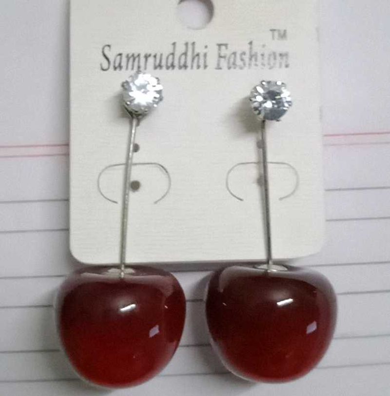 Cherry Charm Dangle Earrings