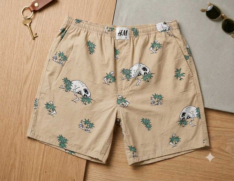 XL size ​H&amp;M Men's Printed Cotton Shorts