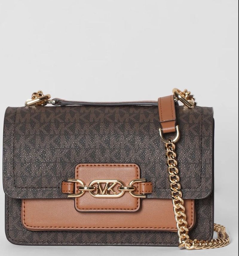 og Michael Kors Brown Logo Crossbody Bag