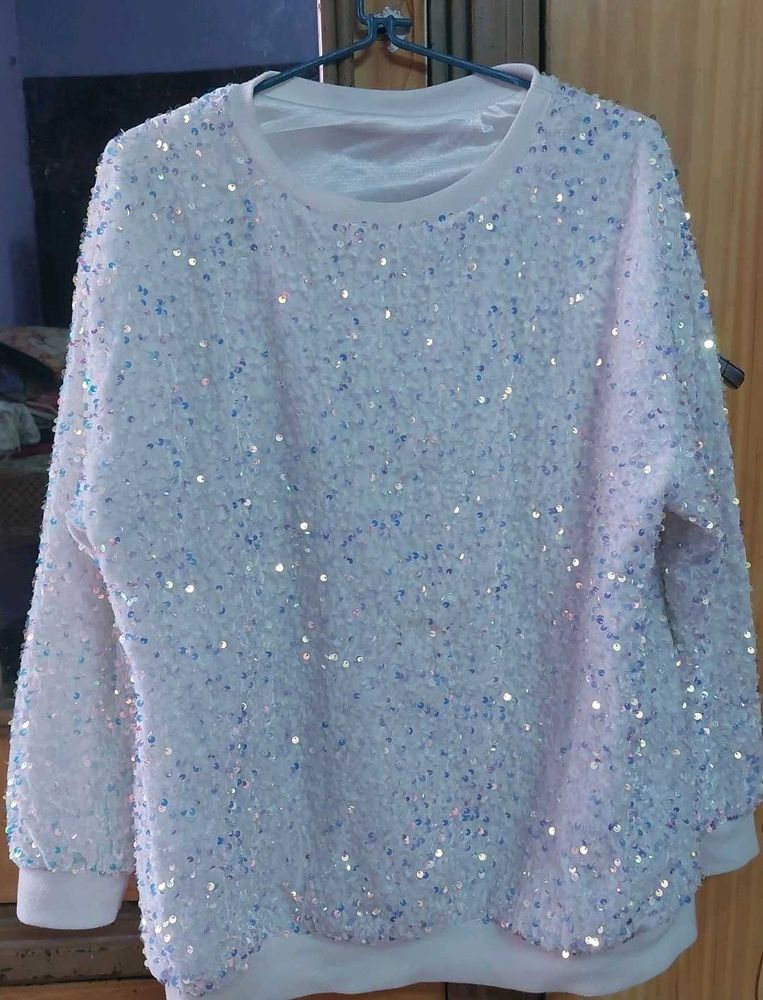 Sparkly Sequin Crewneck Sweatshirt