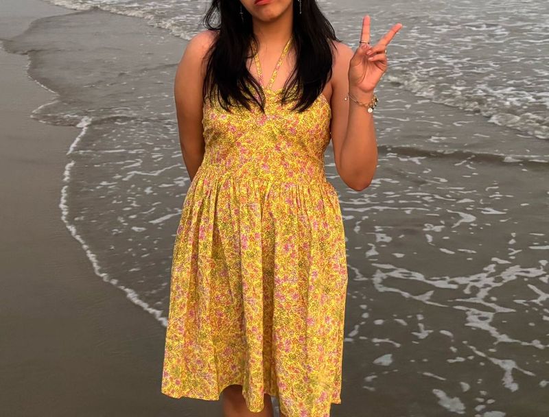 Yellow beach dress