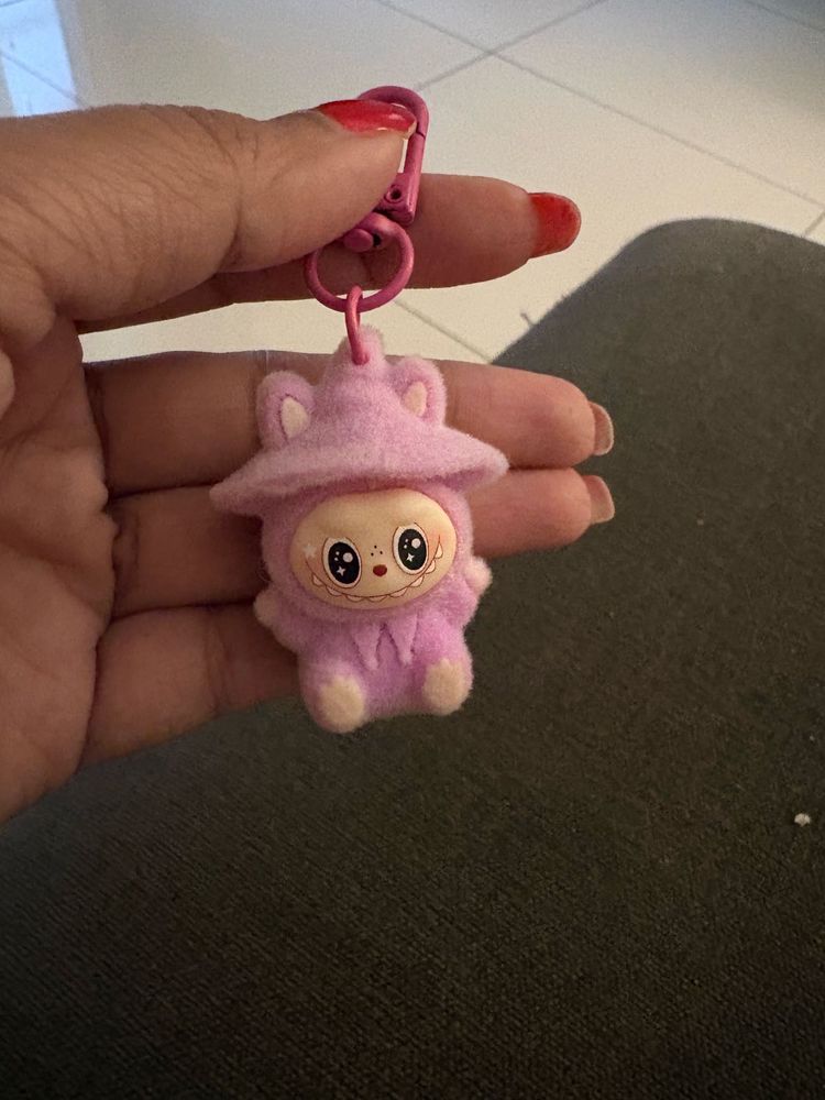 Cute Pink Plush Keychain Toy