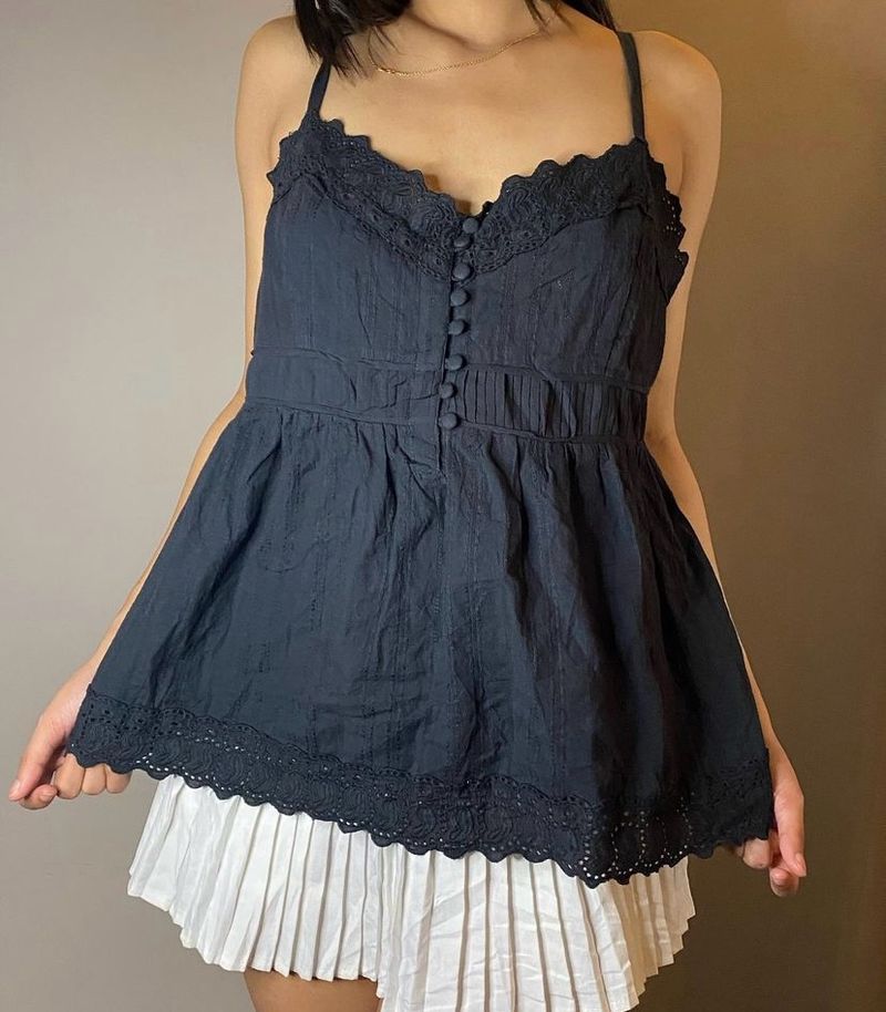 Black cute top