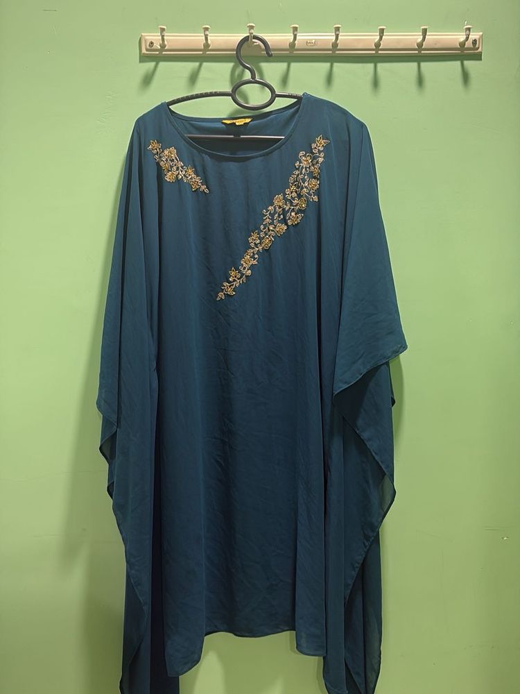 Elegant Teal Kurta with Embellishments