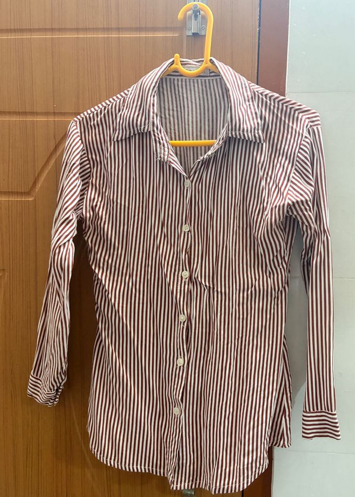 Classic Striped Button-Up Shirt