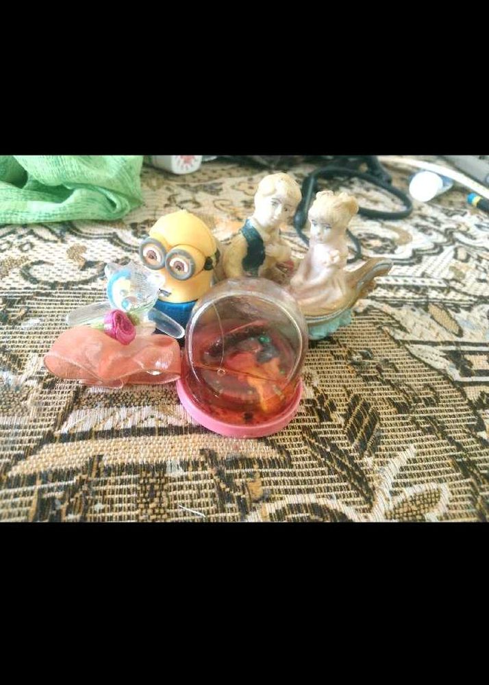 Assorted Figurines &amp; Snow Globe